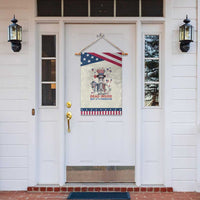 Funny Skeleton Dead Inside But Its Freedom Garden Flag Patriotic Gift