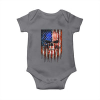 Patriotic Skull American Flag USA Pride Baby Onesie