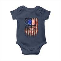 Patriotic Skull American Flag USA Pride Baby Onesie