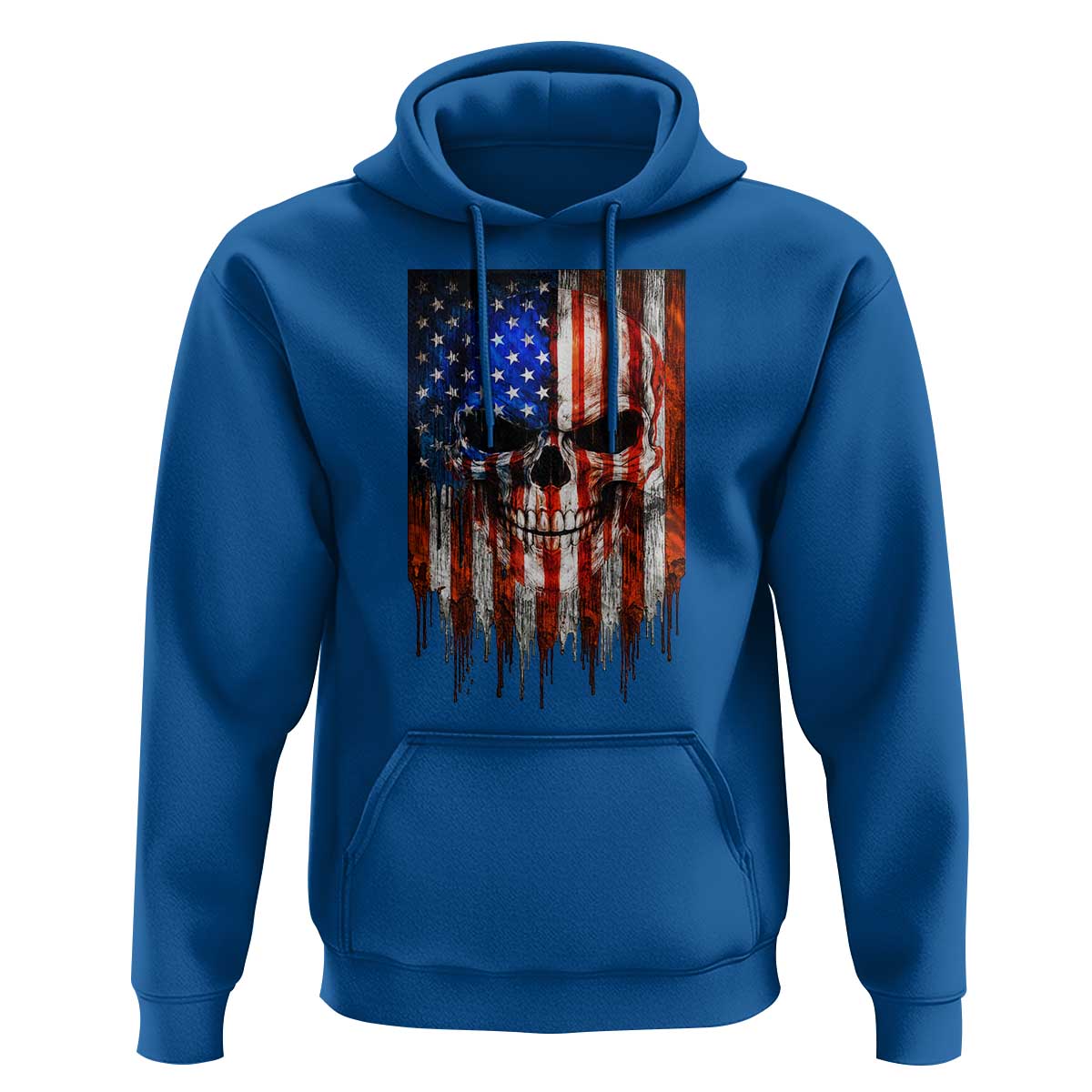 Patriotic Skull American Flag USA Pride Hoodie