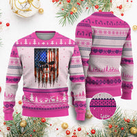 Patriotic Skull American Flag USA Pride Ugly Christmas Sweater