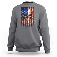 Patriotic Skull American Flag USA Pride Sweatshirt
