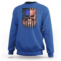 Patriotic Skull American Flag USA Pride Sweatshirt