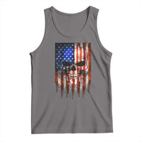 Patriotic Skull American Flag USA Pride Tank Top