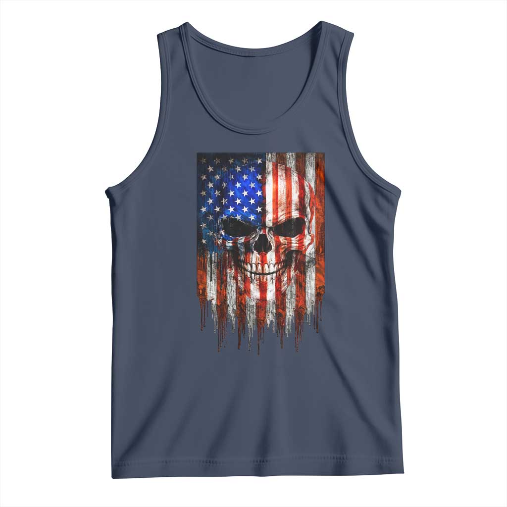 Patriotic Skull American Flag USA Pride Tank Top