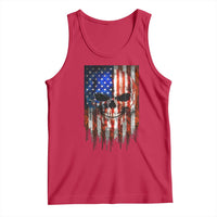 Patriotic Skull American Flag USA Pride Tank Top