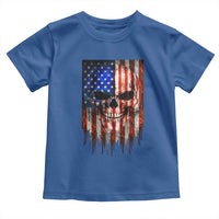 Patriotic Skull American Flag USA Pride Toddler T Shirt