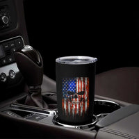 Patriotic Skull American Flag USA Pride Tumbler Cup