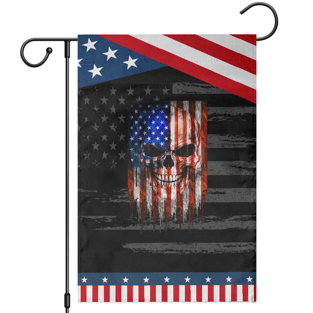 Patriotic Skull American Flag USA Pride Garden Flag