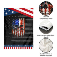 Patriotic Skull American Flag USA Pride Garden Flag