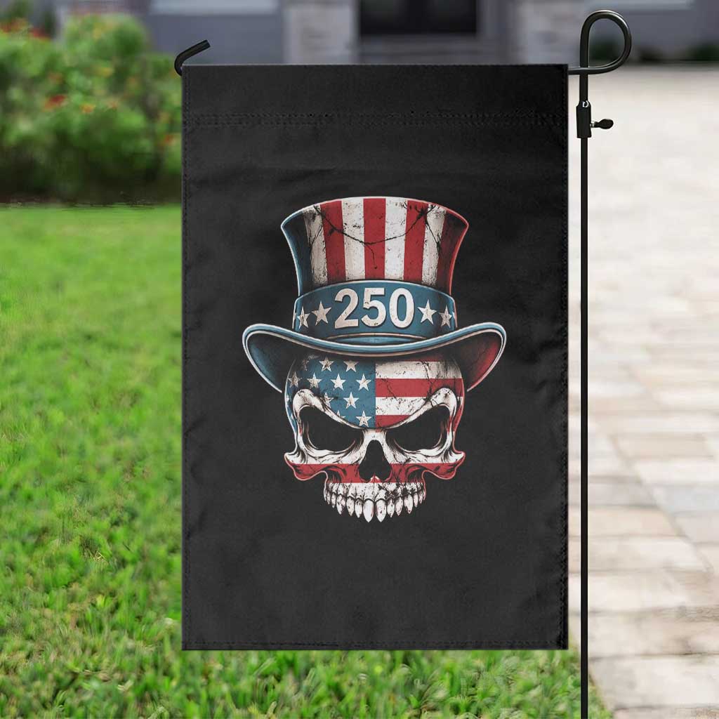 American Flag Skull Patriotic Pride Garden Flag USA 250 Anniversary