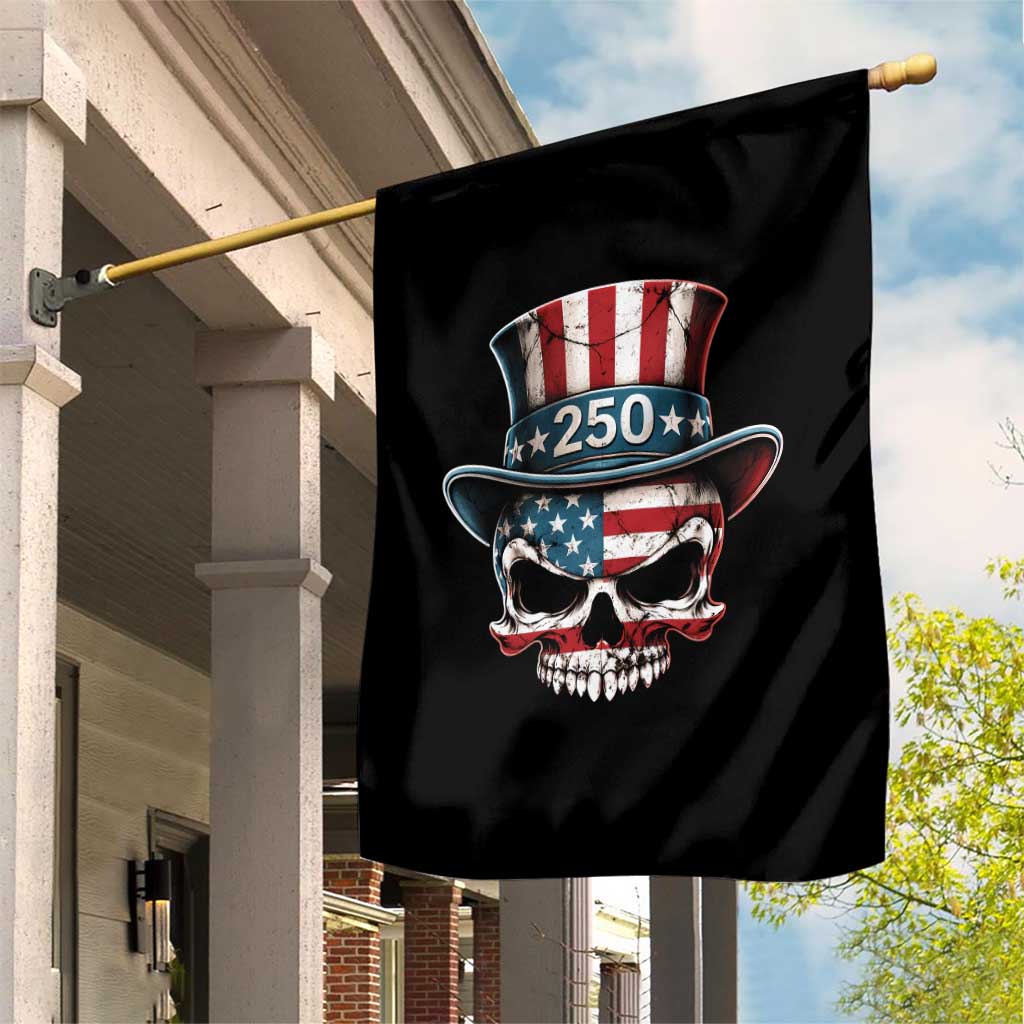 American Flag Skull Patriotic Pride Garden Flag USA 250 Anniversary
