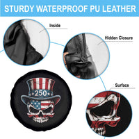 American Flag Skull Patriotic Pride Spare Tire Cover USA 250 Anniversary