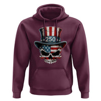 American Flag Skull Patriotic Pride Hoodie USA 250 Anniversary