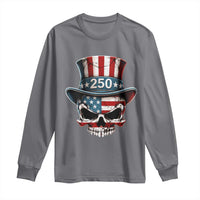 American Flag Skull Patriotic Pride Long Sleeve Shirt USA 250 Anniversary