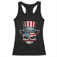 American Flag Skull Patriotic Pride Racerback Tank Top USA 250 Anniversary