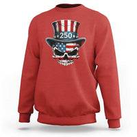 American Flag Skull Patriotic Pride Sweatshirt USA 250 Anniversary