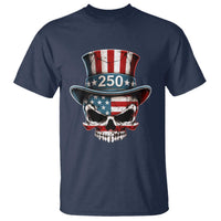 American Flag Skull Patriotic Pride T Shirt USA 250 Anniversary