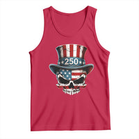 American Flag Skull Patriotic Pride Tank Top USA 250 Anniversary
