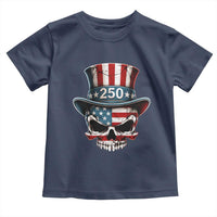 American Flag Skull Patriotic Pride Toddler T Shirt USA 250 Anniversary