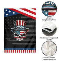 American Flag Skull Patriotic Pride Garden Flag USA 250 Anniversary