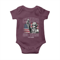 Patriotic Thomas Jefferson Baby Onesie Cheers To 250 Years