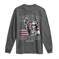Patriotic Thomas Jefferson Long Sleeve Shirt Cheers To 250 Years