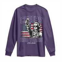 Patriotic Thomas Jefferson Long Sleeve Shirt Cheers To 250 Years