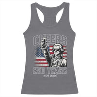 Patriotic Thomas Jefferson Racerback Tank Top Cheers To 250 Years