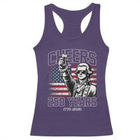 Patriotic Thomas Jefferson Racerback Tank Top Cheers To 250 Years