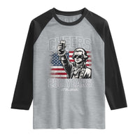 Patriotic Thomas Jefferson Raglan Shirt Cheers To 250 Years