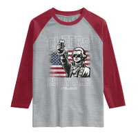Patriotic Thomas Jefferson Raglan Shirt Cheers To 250 Years