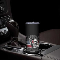 Patriotic Thomas Jefferson Skinny Tumbler Cheers To 250 Years