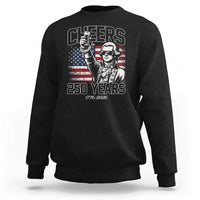 Patriotic Thomas Jefferson Sweatshirt Cheers To 250 Years