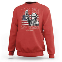 Patriotic Thomas Jefferson Sweatshirt Cheers To 250 Years