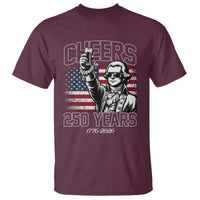 Patriotic Thomas Jefferson T Shirt Cheers To 250 Years