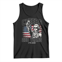 Patriotic Thomas Jefferson Tank Top Cheers To 250 Years