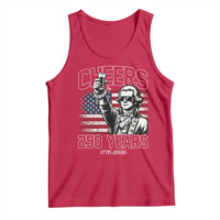 Patriotic Thomas Jefferson Tank Top Cheers To 250 Years