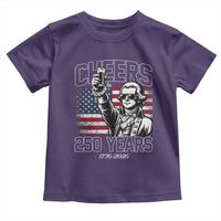 Patriotic Thomas Jefferson Toddler T Shirt Cheers To 250 Years