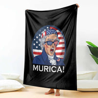 Funny Murica Thomas Jefferson Throw Blanket Founding Father Gift