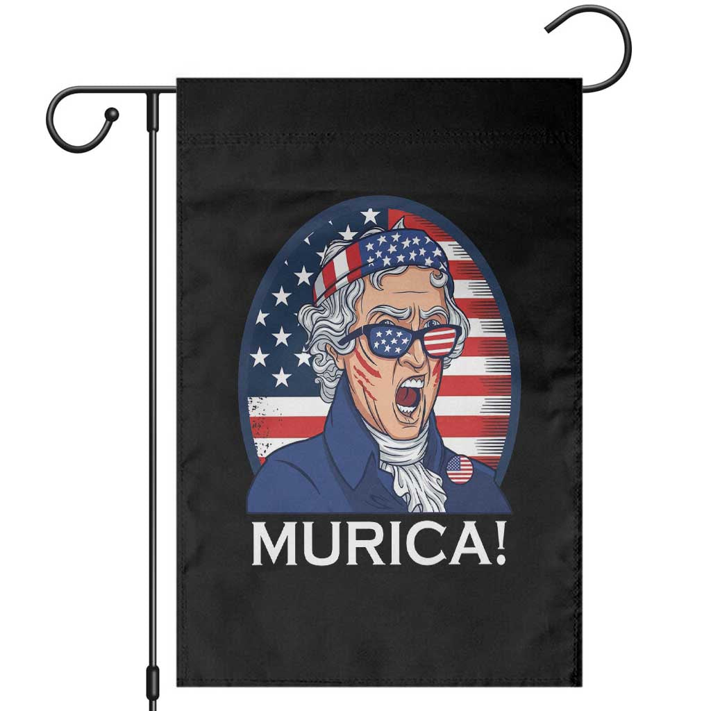 Funny Murica Thomas Jefferson Garden Flag Founding Father Gift