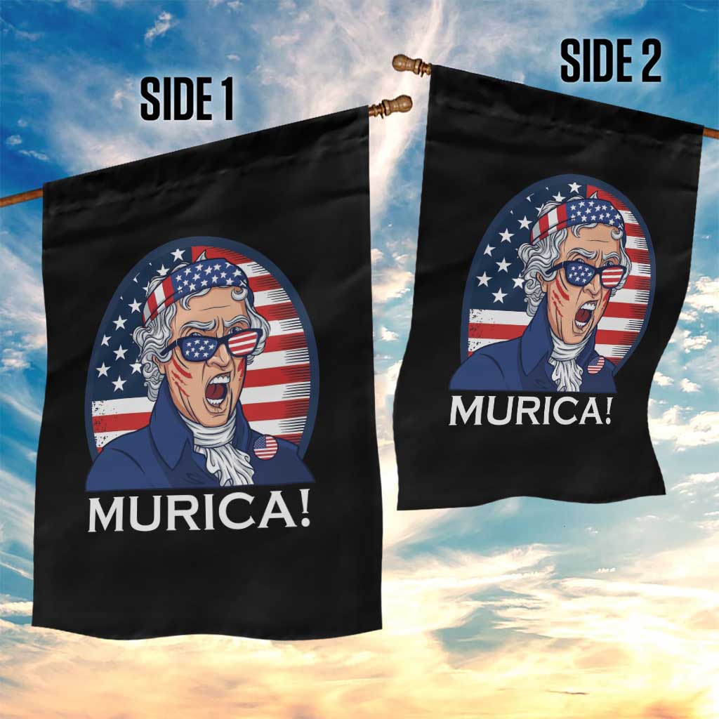 Funny Murica Thomas Jefferson Garden Flag Founding Father Gift