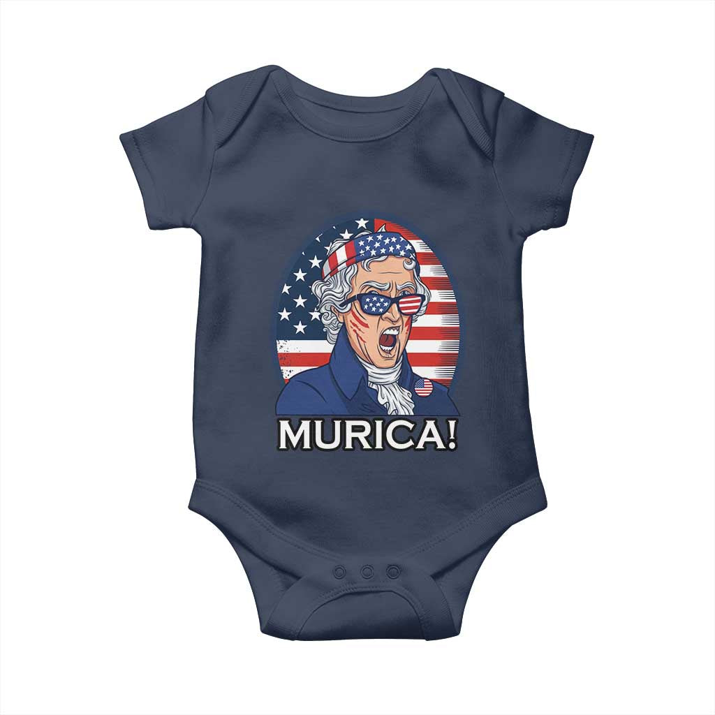 Funny Murica Thomas Jefferson Baby Onesie Founding Father Gift