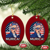 Funny Murica Thomas Jefferson Ceramic Ornament Founding Father Gift