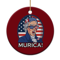 Funny Murica Thomas Jefferson Ceramic Ornament Founding Father Gift