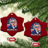 Funny Murica Thomas Jefferson Ceramic Ornament Founding Father Gift