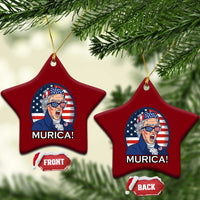 Funny Murica Thomas Jefferson Ceramic Ornament Founding Father Gift