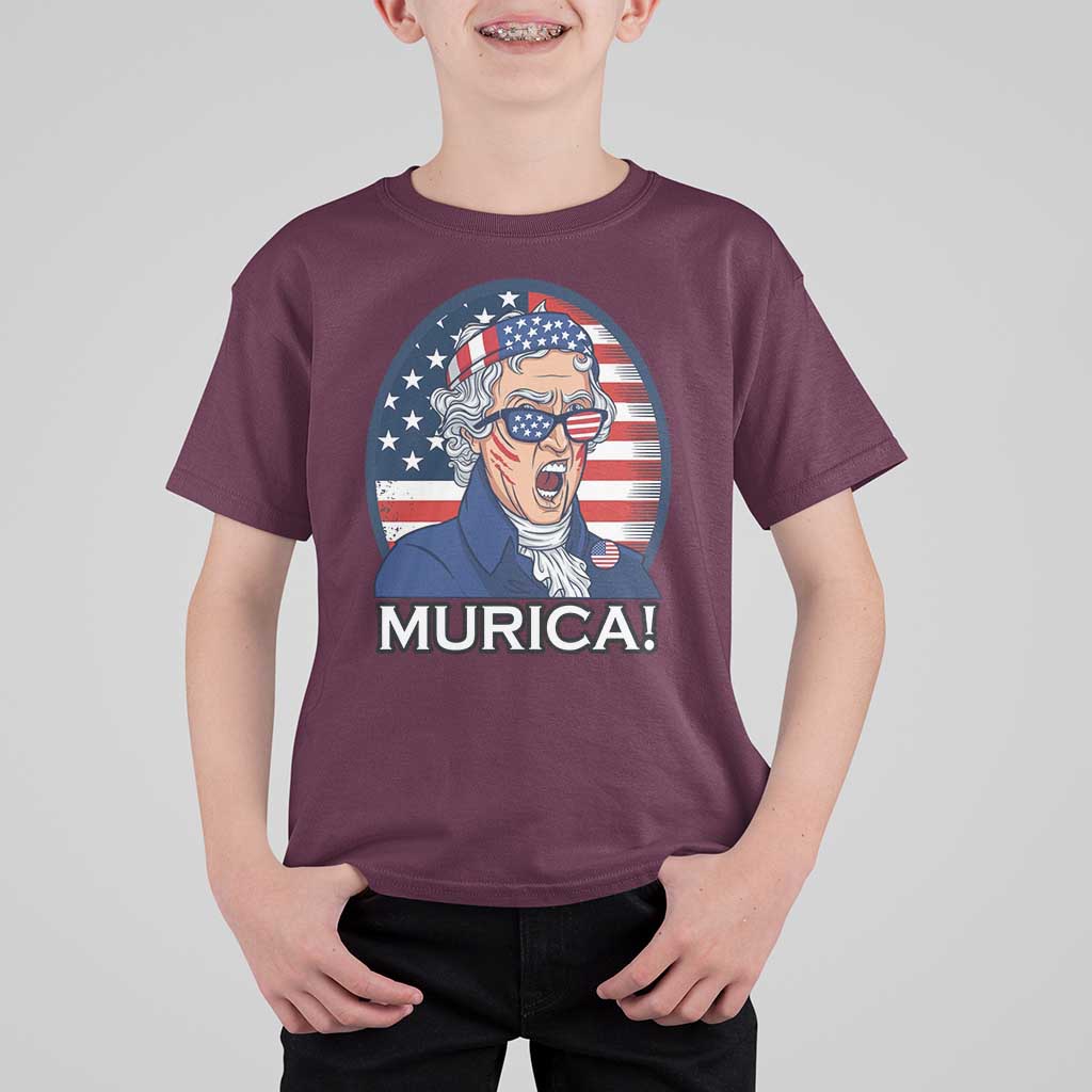 Funny Murica Thomas Jefferson T Shirt For Kid Founding Father Gift
