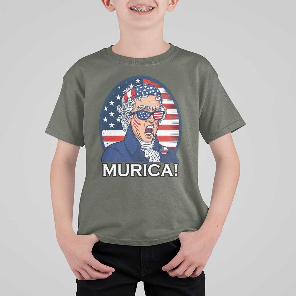 Funny Murica Thomas Jefferson T Shirt For Kid Founding Father Gift