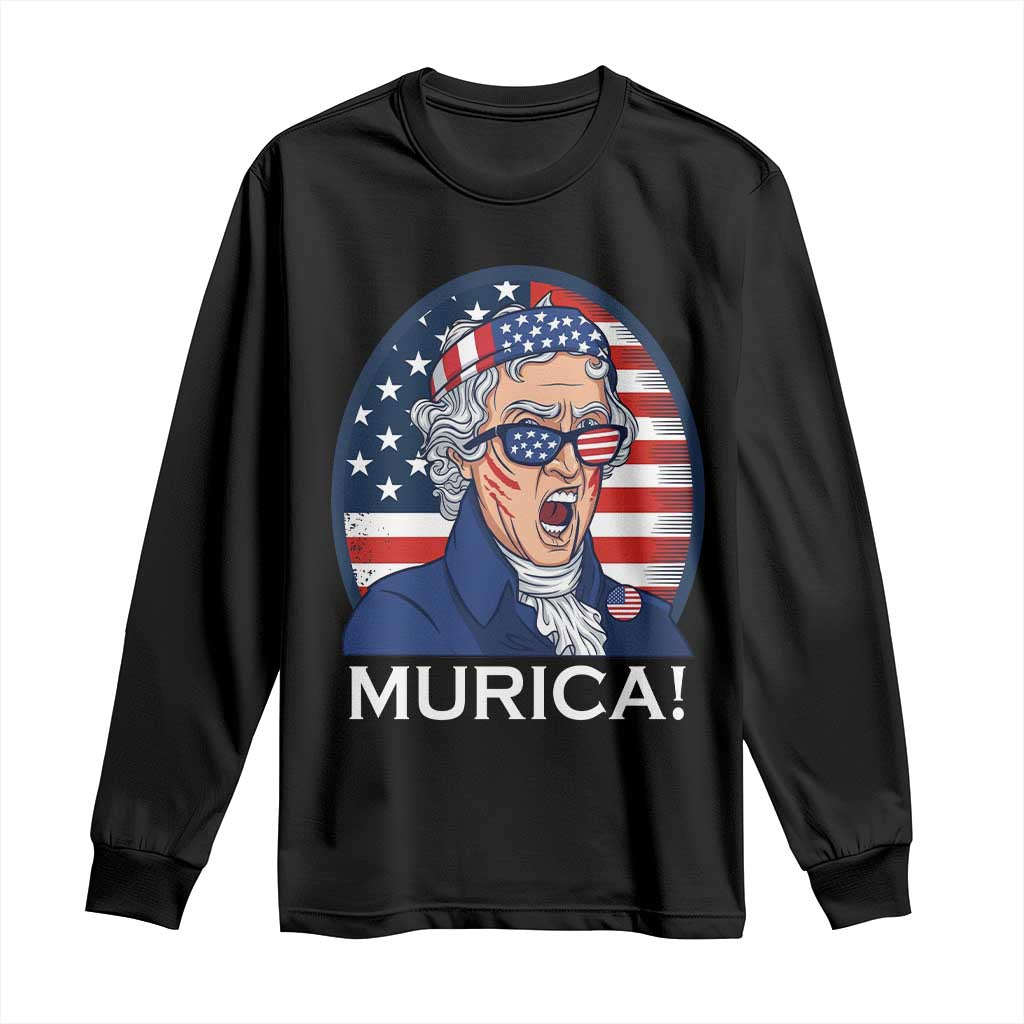 Funny Murica Thomas Jefferson Long Sleeve Shirt Founding Father Gift